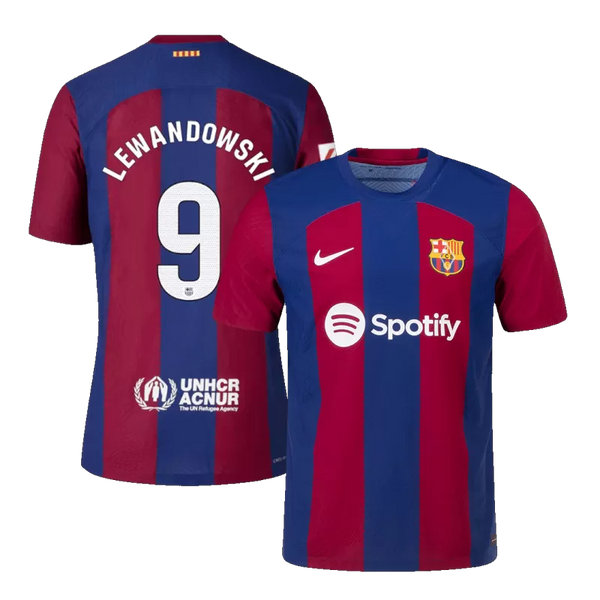 LEWANDOWSKI #9 Barcelona Home Authentic Jersey 2023/24