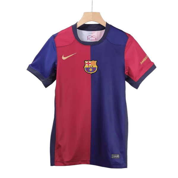 LEWANDOWSKI #9 Barcelona Home Soccer Jersey 2024/25 - Spotify Logo Without Text