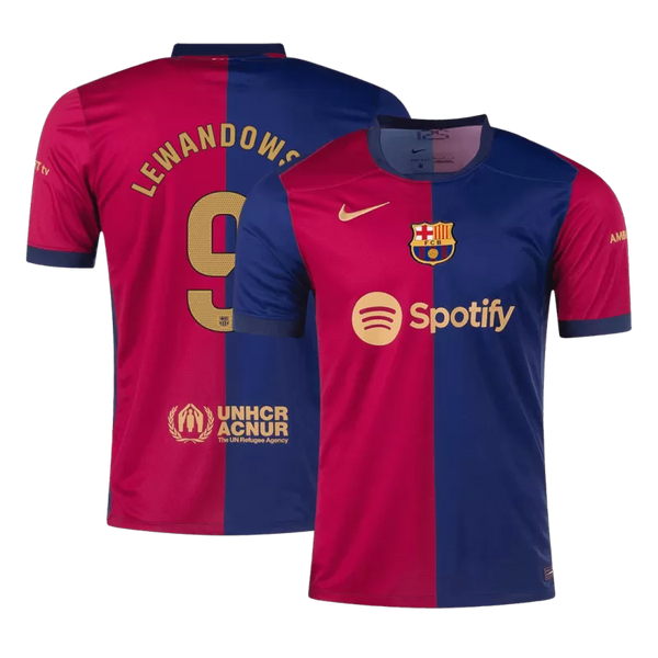 LEWANDOWSKI #9 Barcelona Home Soccer Jersey 2024/25