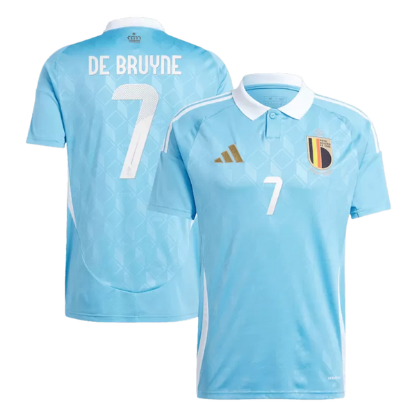 DE BRUYNE #7 Belgium Away Soccer Jersey EURO 2024