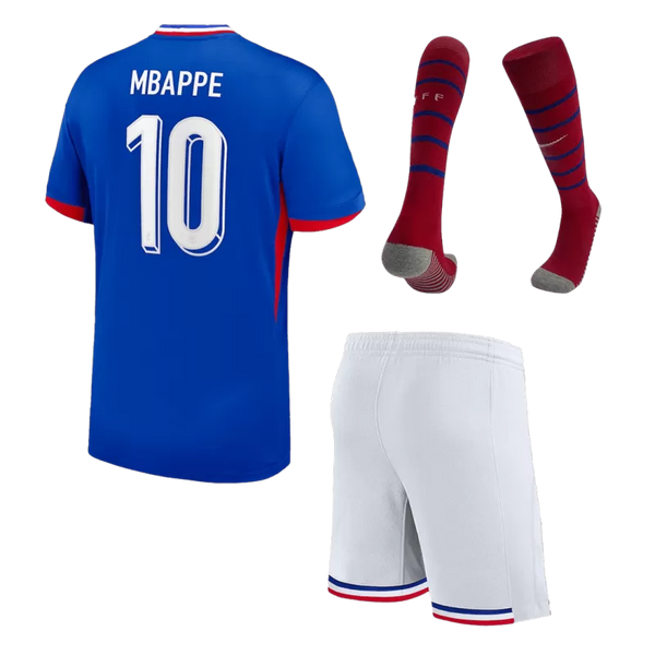 MBAPPE #10 France Home Kids Soccer Jerseys Full Kit EURO 2024