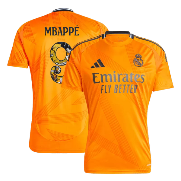 MBAPPÉ #9 Real Madrid Away Soccer Jersey 2024/25 - Bear Champ Font