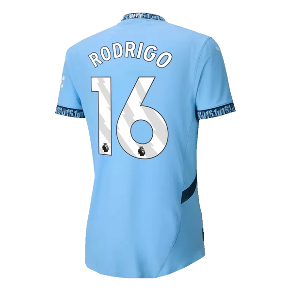 RODRIGO #16 Manchester City Home Authentic Soccer Jersey 2024/25