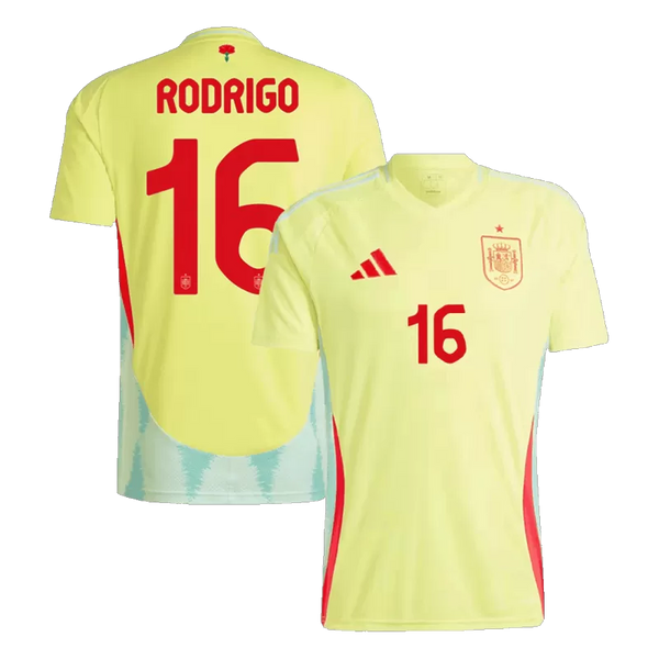 RODRIGO #16 Spain Away Soccer Jersey EURO 2024