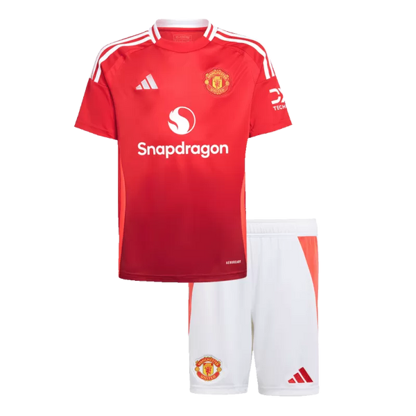 Manchester United Home Kids Soccer Jerseys Kit 2024/25