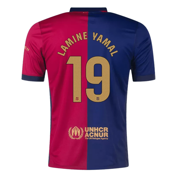 LAMINE YAMAL #19 Barcelona Home Soccer Jersey 2024/25