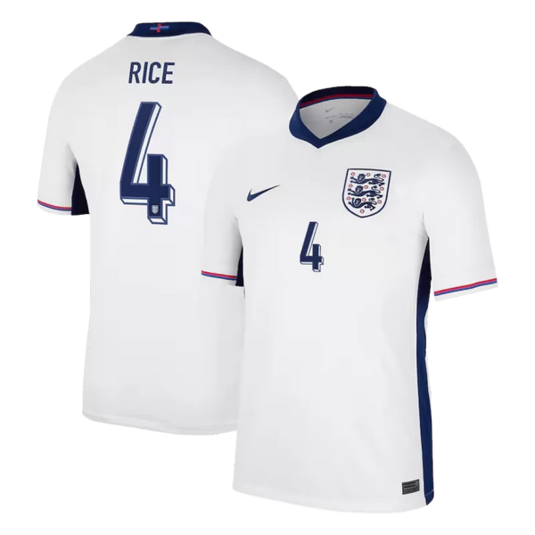 RICE #4 England Home Soccer Jersey EURO 2024