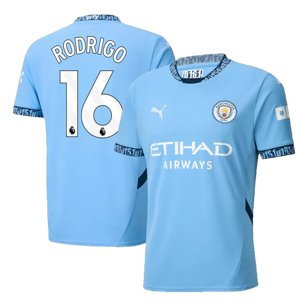 RODRIGO #16 Manchester City Home Soccer Jersey 2024/25