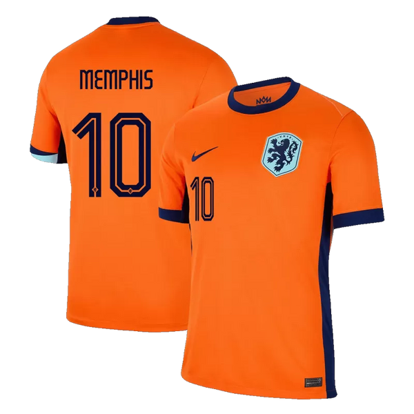 MEMPHIS #10 Netherlands Home Soccer Jersey EURO 2024