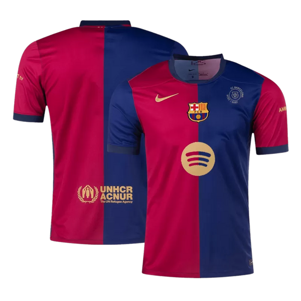 Barcelona Home Soccer Jersey 2024/25 - 125th Anniversary (Spotify Logo Without Text)