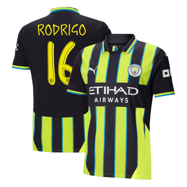 RODRIGO #16 Manchester City Away Soccer Jersey 2024/25 - UCL