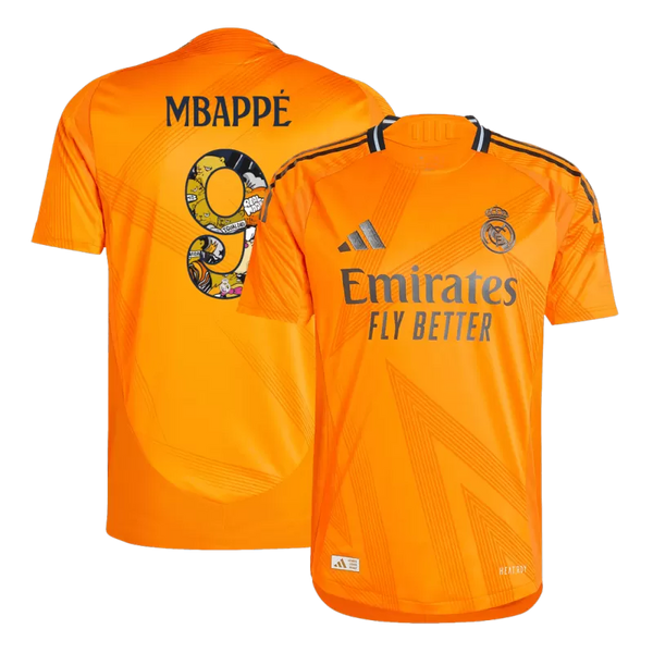 MBAPPÉ #9 Real Madrid Away Authentic Soccer Jersey 2024/25 - Bear Champ Font