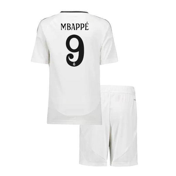 MBAPPÉ #9 Real Madrid Home Kids Soccer Jerseys Kit 2024/25