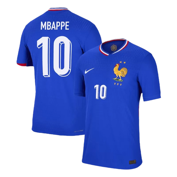 MBAPPE #10 France Home Authentic Soccer Jersey EURO 2024