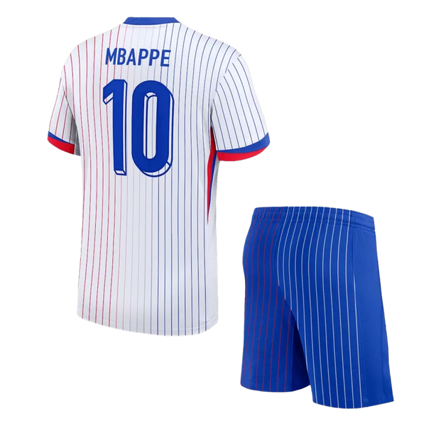 MBAPPE #10 France Away Kids Soccer Jerseys Kit EURO 2024